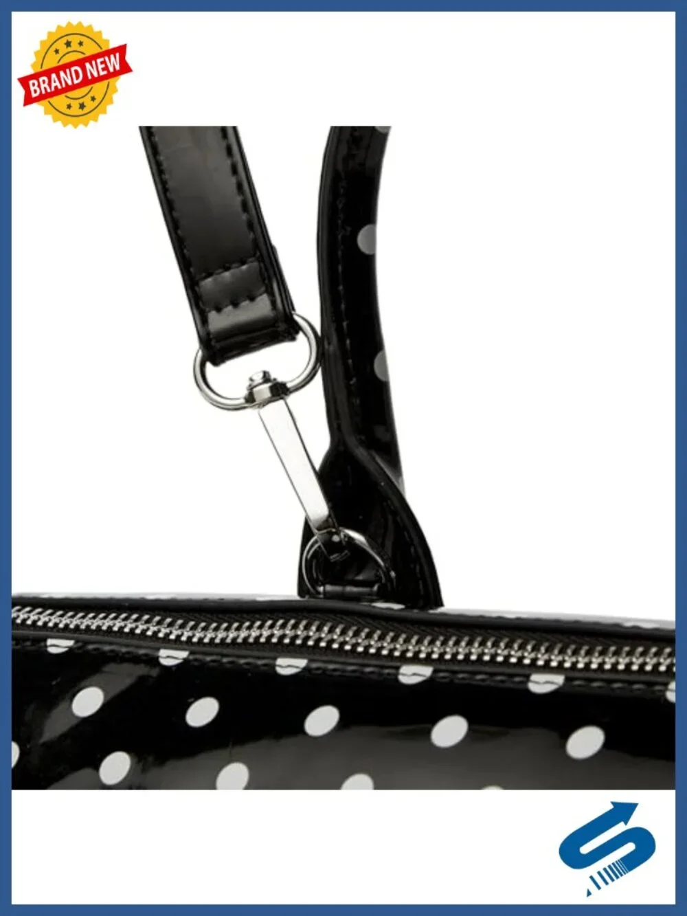 Polka Dot Crossbody Bag Round Boston Satchel Mini Bucket Bag PU Leather